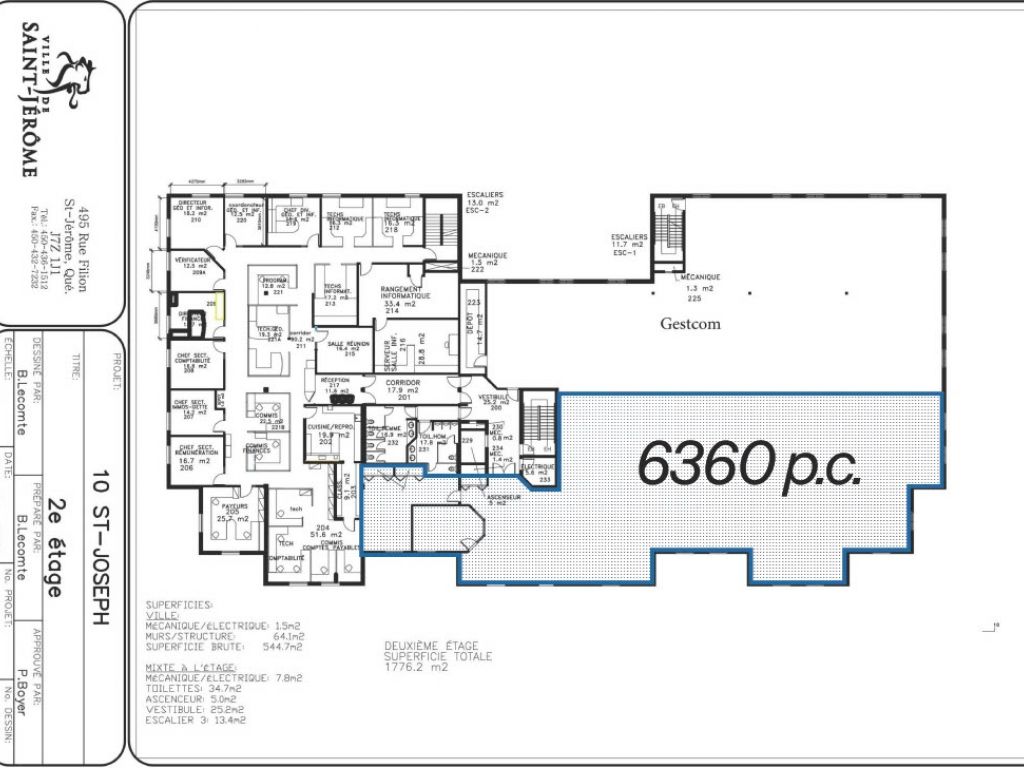 Office / Commercial Space 2,100 to 6,360 sq. ft. Downtown St-Jerome