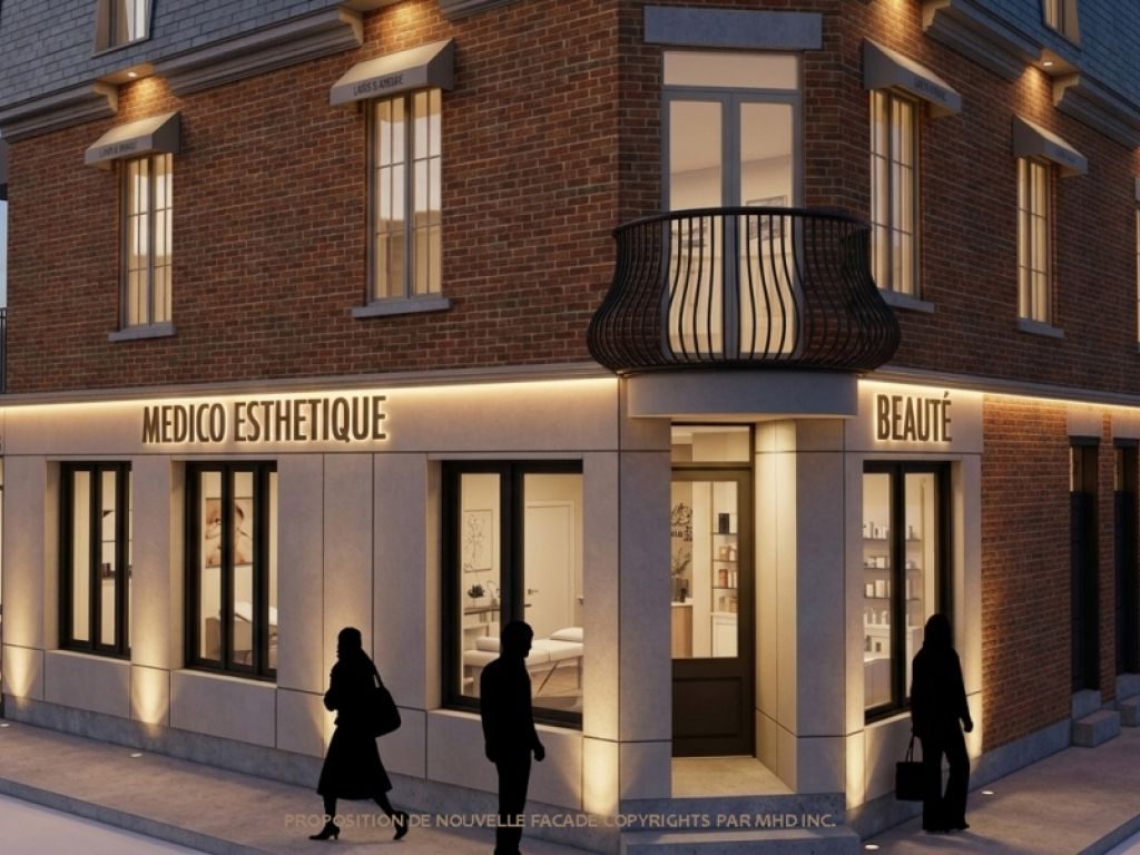 High‑Visibility Corner Commercial Space � 2,000 sq ft | Newly Renovated Fa�ade coming soon+ Heritage Interior | Ideal for Medical Aesthetics Clinics & Premium Franchises � Ville‑Marie East, Montreal