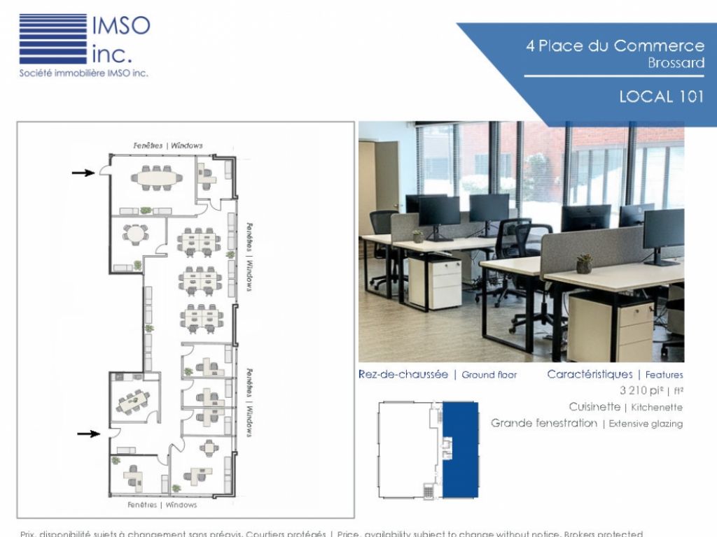 Bureau professionnel � louer � Brossard