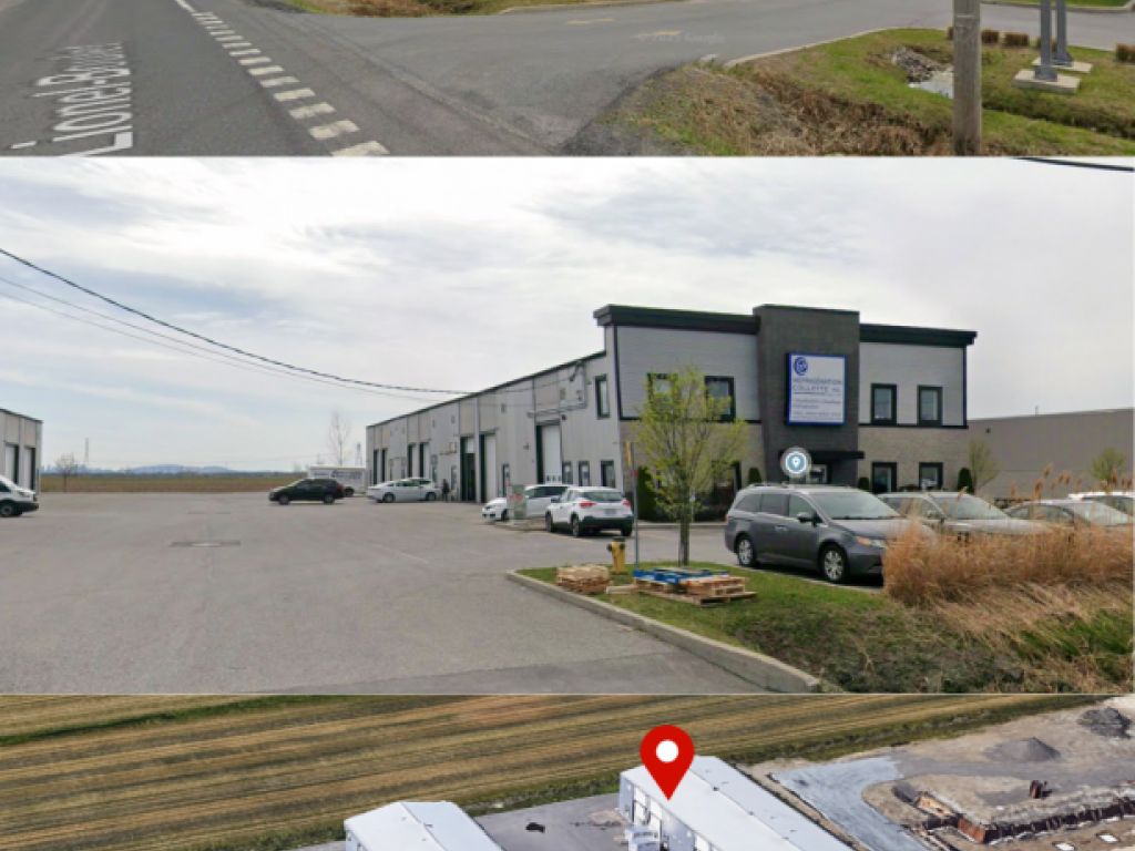 Local industriel cl en main  1 800 pi + mezzanine, porte garage 14, compresseur et racking inclus (Varennes)